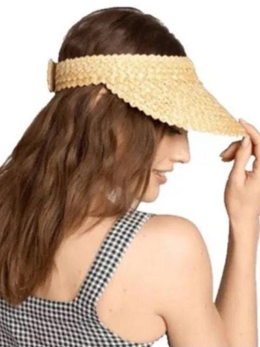Beach Riot Rattan Visor Sun Hat One Size